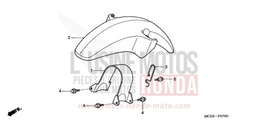 FRONT FENDER XL650V5 de 2005